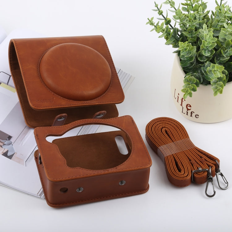 Retro Style Full Body Camera PU Leather Case Bag with Strap for FUJIFILM instax SQUARE SQ6 (Brown) by buy2fix