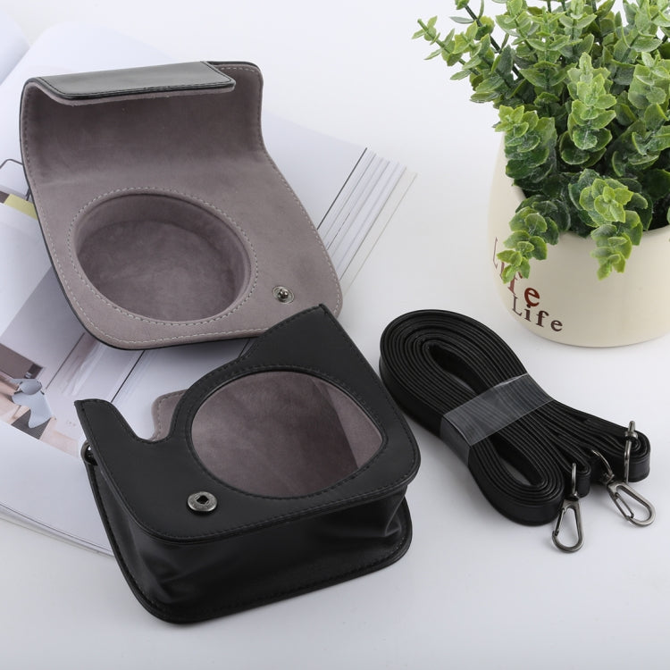 Retro Style Full Body Camera PU Leather Case Bag with Strap for FUJIFILM instax mini 9 / mini 8+ / mini 8(Black) by buy2fix