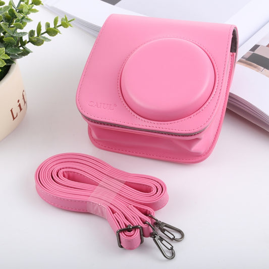 Retro Style Full Body Camera PU Leather Case Bag with Strap for FUJIFILM instax mini 9 / mini 8+ / mini 8(Pink) by buy2fix