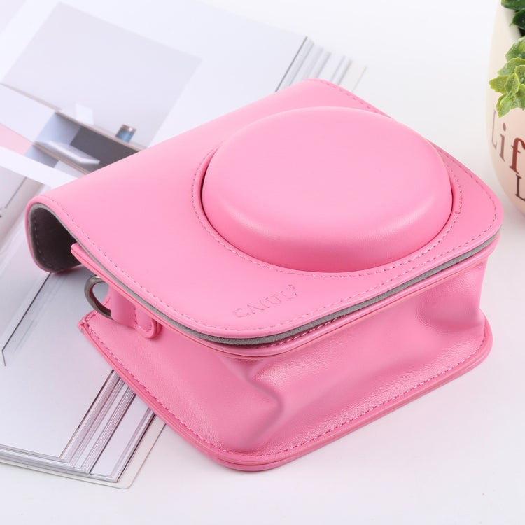 Retro Style Full Body Camera PU Leather Case Bag with Strap for FUJIFILM instax mini 9 / mini 8+ / mini 8(Pink) by buy2fix