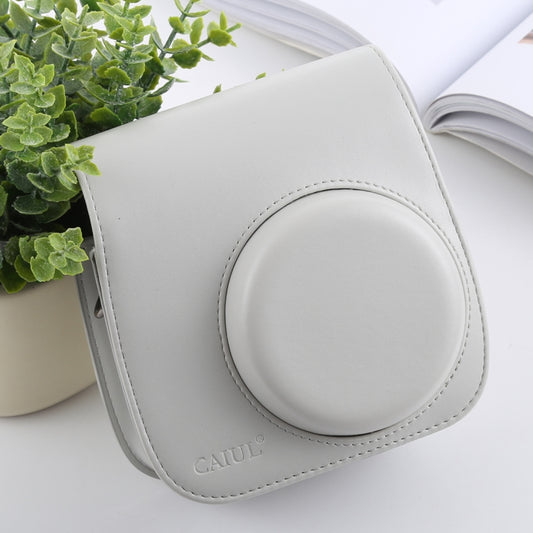 Retro Style Full Body Camera PU Leather Case Bag with Strap for FUJIFILM instax mini 9 / mini 8+ / mini 8(White) by buy2fix