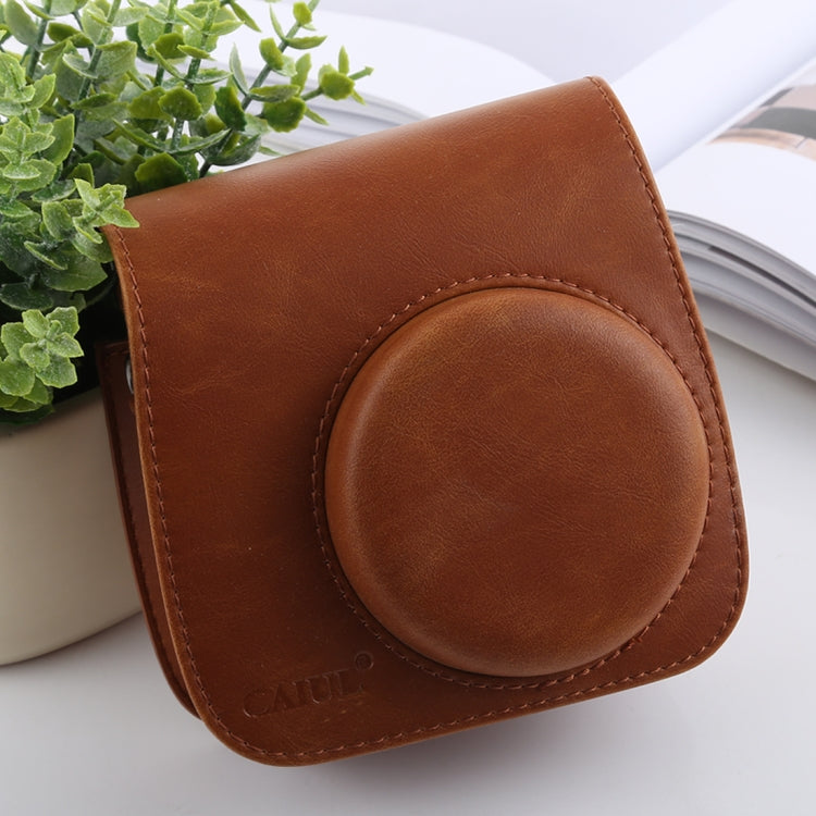Retro Style Full Body Camera PU Leather Case Bag with Strap for FUJIFILM instax mini 9 / mini 8+ / mini 8(Brown) by buy2fix