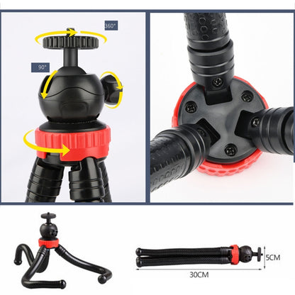 MZ305 Mini Octopus Flexible Tripod Holder with Ball Head for SLR Cameras, GoPro HERO10 Black / HERO9 Black / HERO8 Black /7 /6 /5 /5 Session /4 Session /4 /3+ /3 /2 /1, DJI Osmo Action, Xiaoyi and Other Action Cameras, Cellphone, Size:30cmx5cm - Portable Mini Tripod by buy2fix | Online Shopping UK | buy2fix