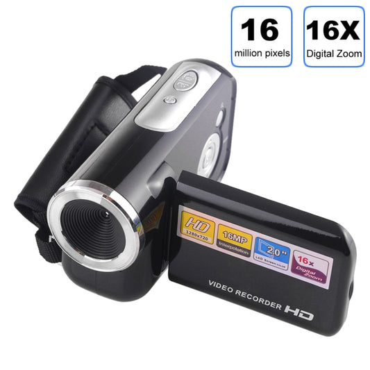 1280x720P HD 16X Digital Zoom 16.0 MP Digital Video Camera Recorder with 2.0 inch LCD Screen(Black) - Video Cameras by buy2fix | Online Shopping UK | buy2fix