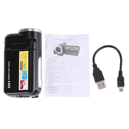 1280x720P HD 16X Digital Zoom 16.0 MP Digital Video Camera Recorder with 2.0 inch LCD Screen(Black) - Video Cameras by buy2fix | Online Shopping UK | buy2fix