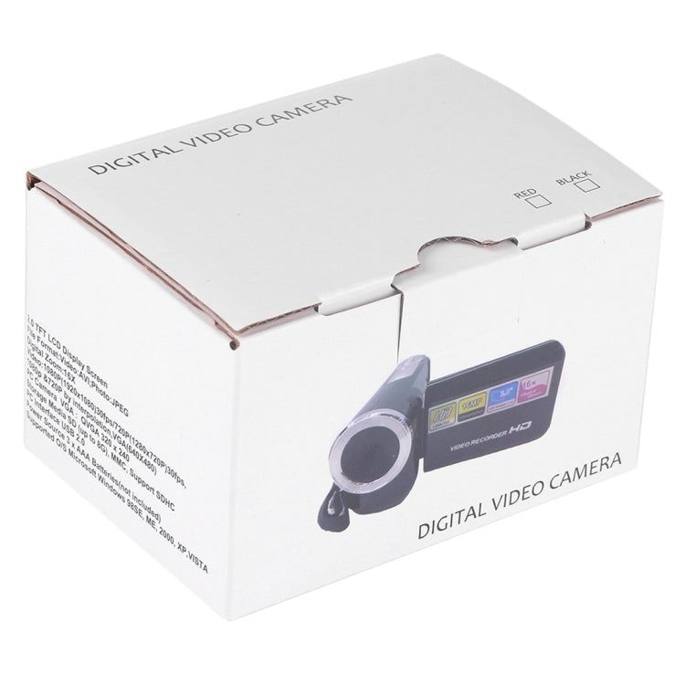 1280x720P HD 16X Digital Zoom 16.0 MP Digital Video Camera Recorder with 2.0 inch LCD Screen(Black) - Video Cameras by buy2fix | Online Shopping UK | buy2fix