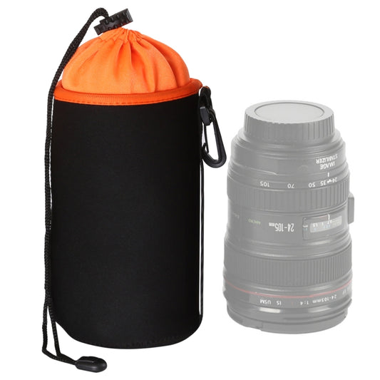 SLR Camera Lens Bag Micro Single Lens Bag Lens Inner Bile Bag Waterproof Protective Case Plus Velvet Thickening, Diameter: 10cm, Height: 18cm(Orange) by buy2fix