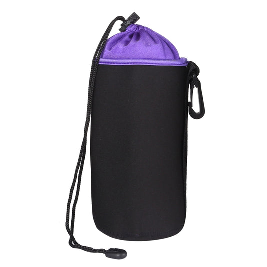 SLR Camera Lens Bag Micro Single Lens Bag Lens Inner Bile Bag Waterproof Protective Case Plus Velvet Thickening, Diameter: 10cm, Height: 18cm(Purple) by buy2fix