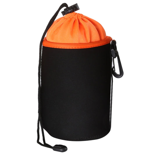 SLR Camera Lens Bag Micro Single Lens Bag Lens Inner Bile Bag Waterproof Protective Case Plus Velvet Thickening, Diameter: 10cm, Height: 14cm(Orange) by buy2fix