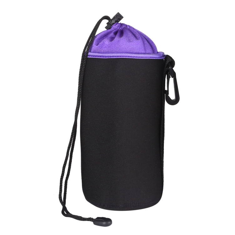 SLR Camera Lens Bag Micro Single Lens Bag Lens Inner Bile Bag Waterproof Protective Case Plus Velvet Thickening, Diameter: 10cm, Height: 14cm(Purple) by buy2fix