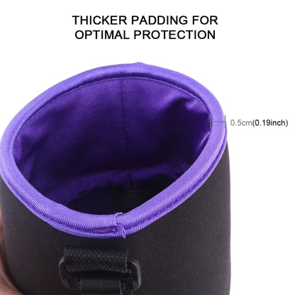 SLR Camera Lens Bag Micro Single Lens Bag Lens Inner Bile Bag Waterproof Protective Case Plus Velvet Thickening, Diameter: 10cm, Height: 14cm(Purple) by buy2fix