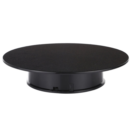 25cm 360 Degree Electric Rotating Turntable Display Stand Video Shooting Props Turntable for Photography, Load 3kg, Powered by Battery(Black) -  by buy2fix | Online Shopping UK | buy2fix