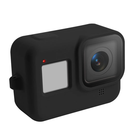 Silicone Protective Case Cover with Wrist Strap for GoPro HERO8 Black(Black) - Silicone Cases by RUIGPRO | Online Shopping UK | buy2fix