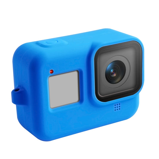 Silicone Protective Case Cover with Wrist Strap for GoPro HERO8 Black(Blue) - Silicone Cases by RUIGPRO | Online Shopping UK | buy2fix