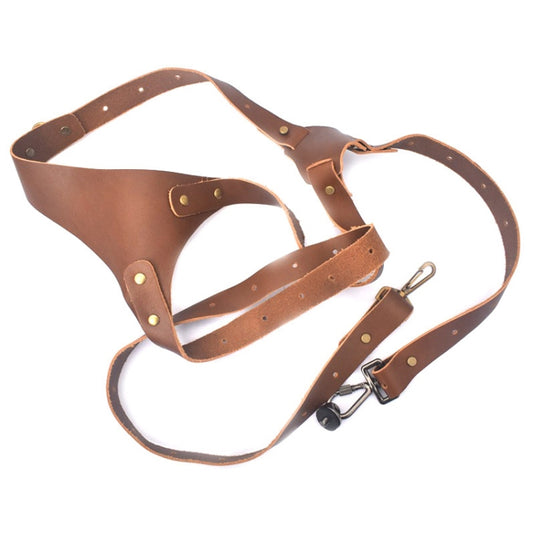Quick Release Anti-Slip Shoulder Leather Harness Camera Strap with Metal Hook for SLR / DSLR Cameras (Right Shoulder) - Camera Strap by buy2fix | Online Shopping UK | buy2fix