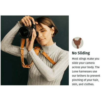 Quick Release Anti-Slip Shoulder Leather Harness Camera Strap with Metal Hook for SLR / DSLR Cameras (Left Shoulder) by buy2fix