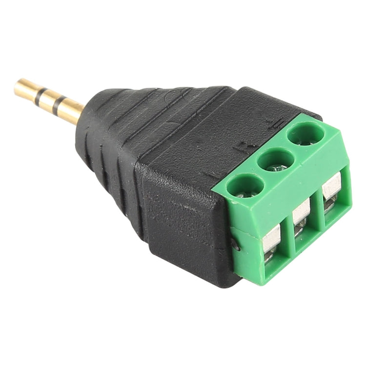 2.5mm Male Plug 3 Pole 3 Pin Terminal Block Stereo Audio Connector by buy2fix