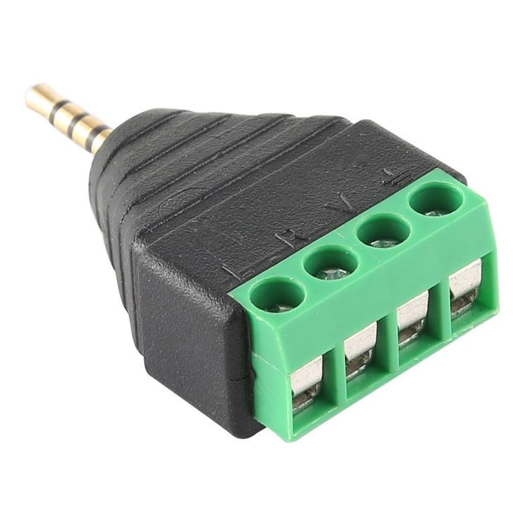 2.5mm Male Plug 4 Pole 4 Pin Terminal Block Stereo Audio Connector - Audio Adapter by buy2fix | Online Shopping UK | buy2fix