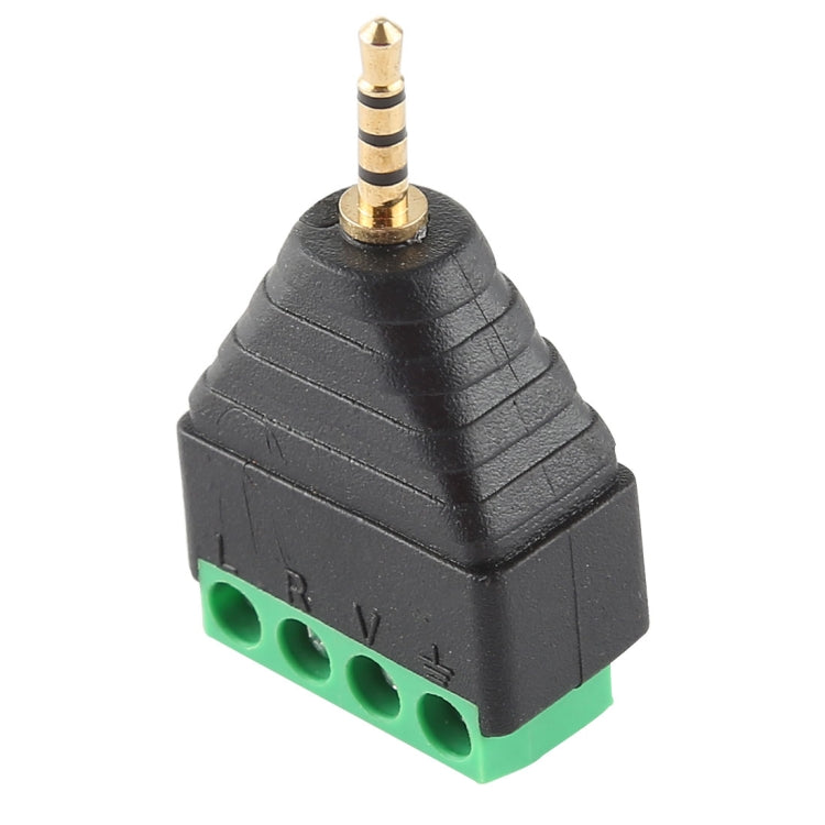 2.5mm Male Plug 4 Pole 4 Pin Terminal Block Stereo Audio Connector - Audio Adapter by buy2fix | Online Shopping UK | buy2fix