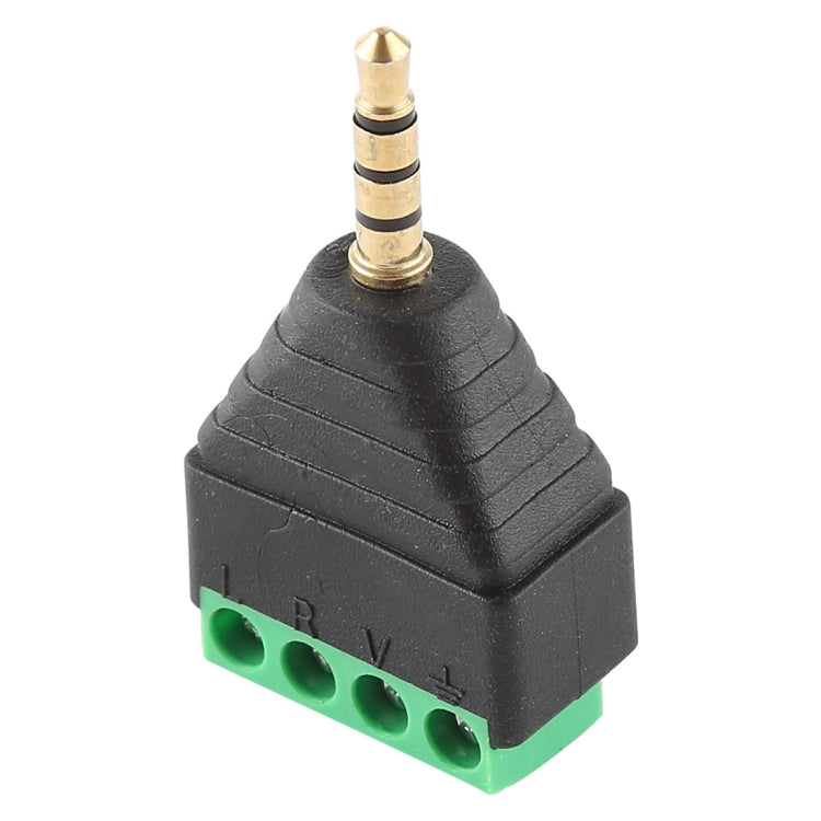 3.5mm Male Plug 4 Pole 4 Pin Terminal Block Stereo Audio Connector - Audio Adapter by buy2fix | Online Shopping UK | buy2fix