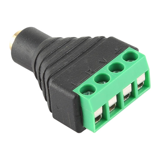 2.5mm Female Plug 4 Pin Terminal Block Stereo Audio Connector by buy2fix