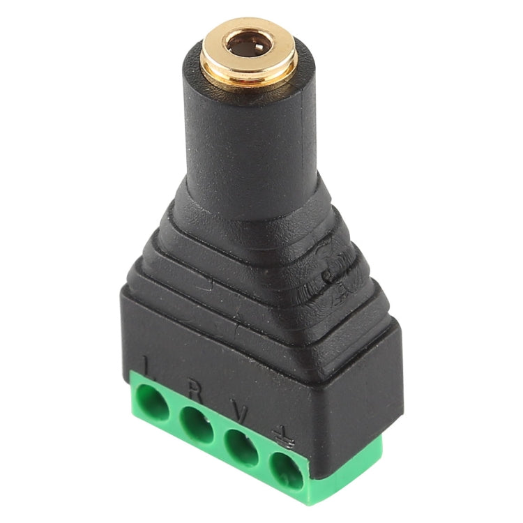 3.5mm Female Plug 4 Pin Terminal Block Stereo Audio Connector by buy2fix