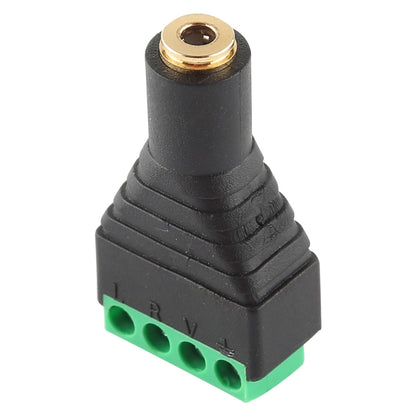3.5mm Female Plug 4 Pin Terminal Block Stereo Audio Connector by buy2fix