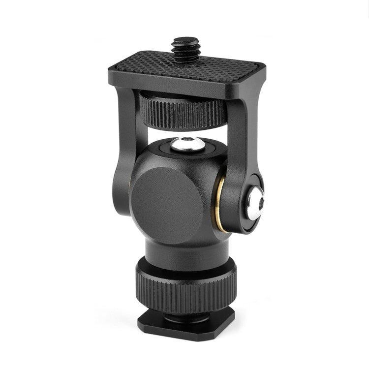 YELANGU 180 Degree Swing Mini Tripod Ball Head Bracket Cold Shoe Mount 1/4 inch Screw Adapter(Black) - Tripod Heads by YELANGU | Online Shopping UK | buy2fix