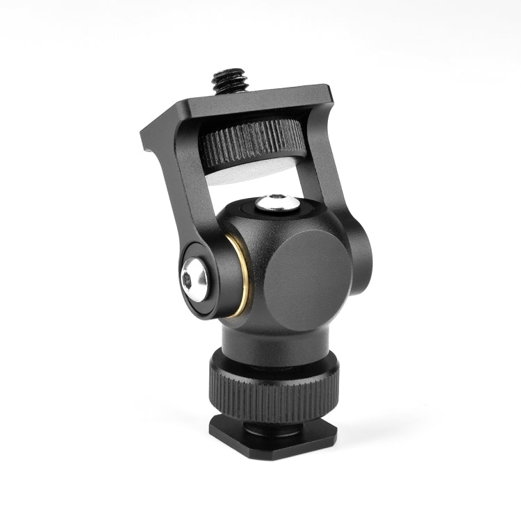 YELANGU 180 Degree Swing Mini Tripod Ball Head Bracket Cold Shoe Mount 1/4 inch Screw Adapter(Black) - Tripod Heads by YELANGU | Online Shopping UK | buy2fix
