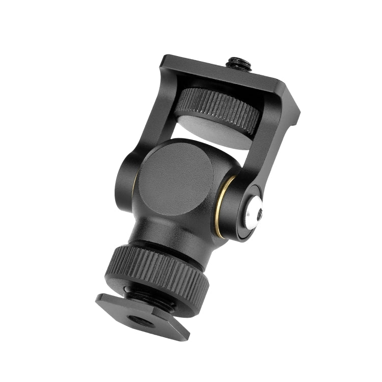 YELANGU 180 Degree Swing Mini Tripod Ball Head Bracket Cold Shoe Mount 1/4 inch Screw Adapter(Black) - Tripod Heads by YELANGU | Online Shopping UK | buy2fix