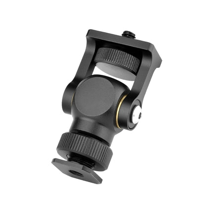 YELANGU 180 Degree Swing Mini Tripod Ball Head Bracket Cold Shoe Mount 1/4 inch Screw Adapter(Black) - Tripod Heads by YELANGU | Online Shopping UK | buy2fix