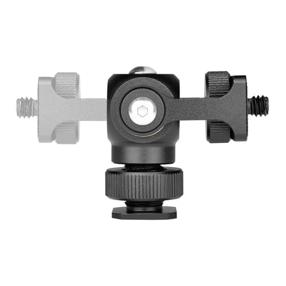 YELANGU 180 Degree Swing Mini Tripod Ball Head Bracket Cold Shoe Mount 1/4 inch Screw Adapter(Black) - Tripod Heads by YELANGU | Online Shopping UK | buy2fix
