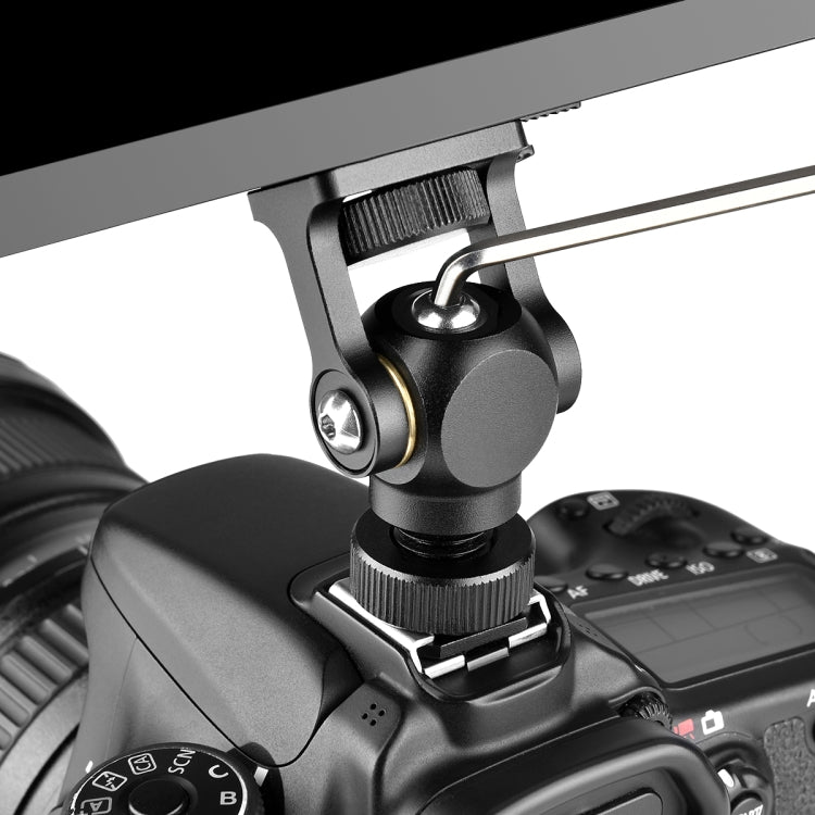 YELANGU 180 Degree Swing Mini Tripod Ball Head Bracket Cold Shoe Mount 1/4 inch Screw Adapter(Black) - Tripod Heads by YELANGU | Online Shopping UK | buy2fix