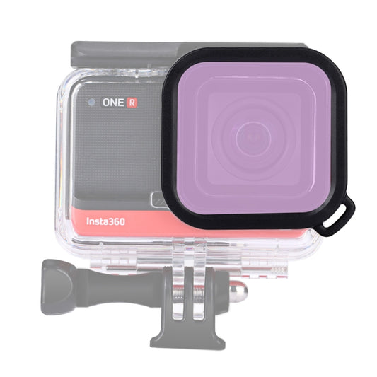 Square Housing Diving Color Lens Filter for Insta360 ONE R 4K Edition / 1 inch dition(Purple) - Len Accessories by buy2fix | Online Shopping UK | buy2fix