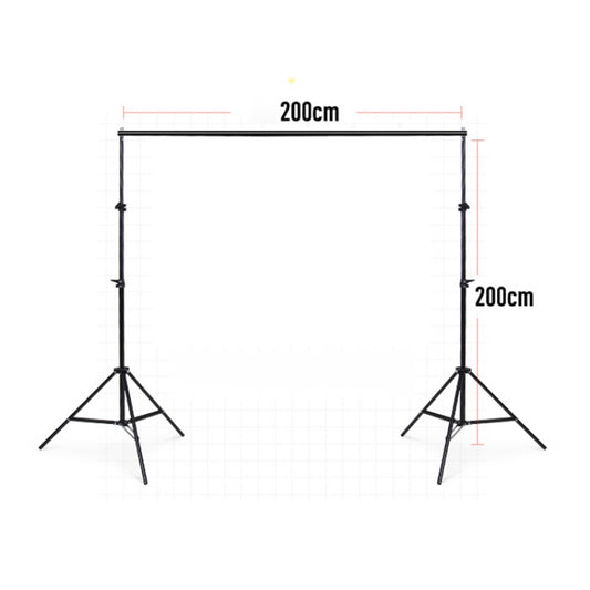200x200cm Photo Studio Background Support Stand Backdrop Crossbar Bracket Kit - Support Stands by buy2fix | Online Shopping UK | buy2fix