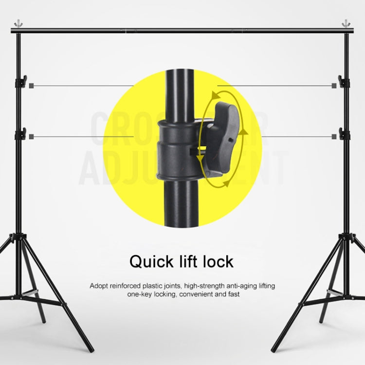 200x200cm Photo Studio Background Support Stand Backdrop Crossbar Bracket Kit - Support Stands by buy2fix | Online Shopping UK | buy2fix