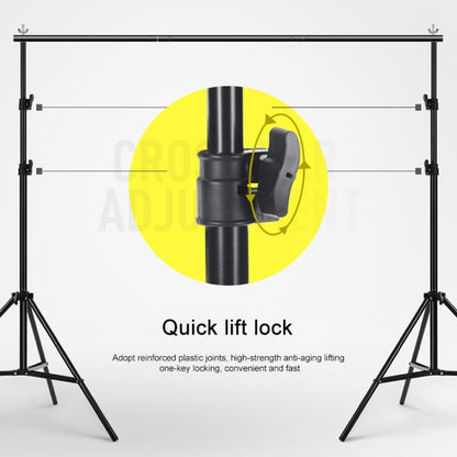200x200cm Photo Studio Background Support Stand Backdrop Crossbar Bracket Kit - Support Stands by buy2fix | Online Shopping UK | buy2fix
