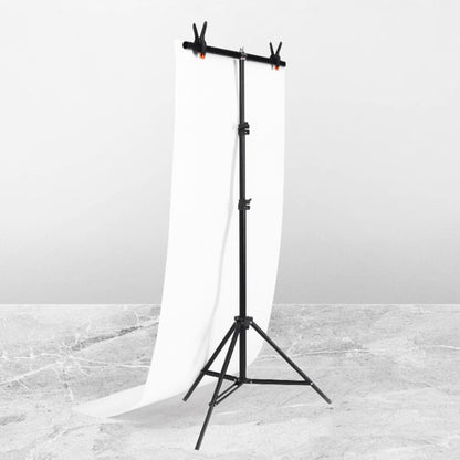 70x200cm T-Shape Photo Studio Background Support Stand Backdrop Crossbar Bracket Kit with Clips, No Backdrop - Support Stands by buy2fix | Online Shopping UK | buy2fix