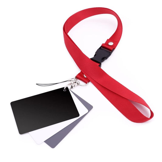 3 in 1 Black White Gray Balance Card / Digital Gray Card with Strap, Works with Any Digital Camera, File Form: RAW and JPEG, Size: 8.7cm x 5.5cm -  by buy2fix | Online Shopping UK | buy2fix