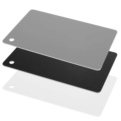 3 in 1 Black White Gray Balance Card / Digital Gray Card with Strap, Works with Any Digital Camera, File Form: RAW and JPEG, Size: 8.7cm x 5.5cm by buy2fix