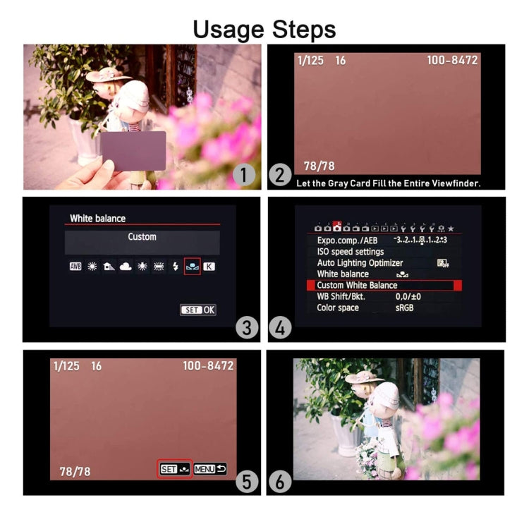 3 in 1 Black White Gray Balance Card / Digital Gray Card with Strap, Works with Any Digital Camera, File Form: RAW and JPEG, Size: 8.7cm x 5.5cm by buy2fix