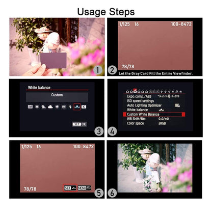 3 in 1 Black White Gray Balance Card / Digital Gray Card with Strap, Works with Any Digital Camera, File Form: RAW and JPEG, Size: 8.7cm x 5.5cm by buy2fix