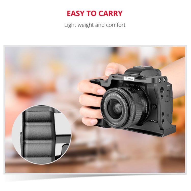 YELANGU C14-A YLG0714A-A Video Camera Cage Stabilizer for Canon EOS M50 (Black) - Camera Cage by YELANGU | Online Shopping UK | buy2fix