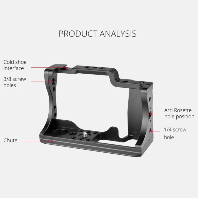 YELANGU C14-A YLG0714A-A Video Camera Cage Stabilizer for Canon EOS M50 (Black) - Camera Cage by YELANGU | Online Shopping UK | buy2fix
