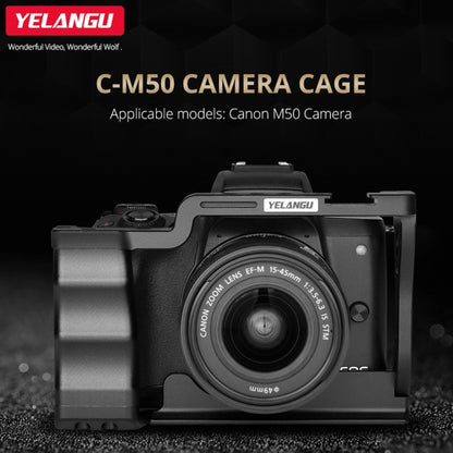 YELANGU C14-A YLG0714A-A Video Camera Cage Stabilizer for Canon EOS M50 (Black) - Camera Cage by YELANGU | Online Shopping UK | buy2fix