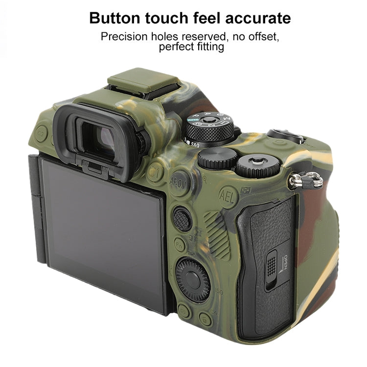 For Sony ILCE-7RM5 / Alpha 7R V Soft Silicone Protective Case (Camouflage) by buy2fix