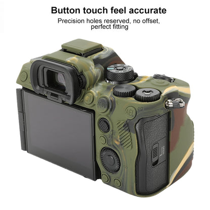 For Sony ILCE-7RM5 / Alpha 7R V Soft Silicone Protective Case (Camouflage) by buy2fix
