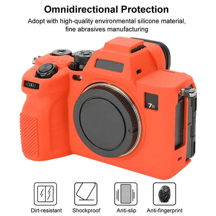 For Sony ILCE-7RM5 / Alpha 7R V Soft Silicone Protective Case (Orange) by buy2fix