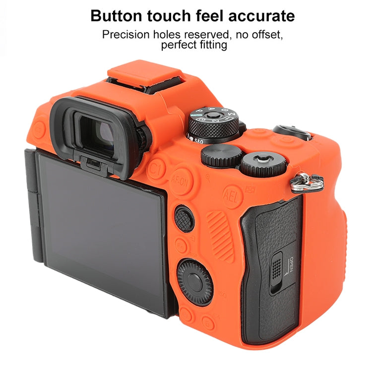 For Sony ILCE-7RM5 / Alpha 7R V Soft Silicone Protective Case (Orange) by buy2fix