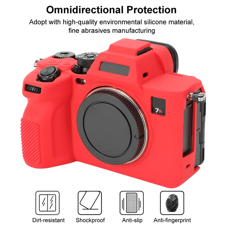 For Sony ILCE-7RM5 / Alpha 7R V Soft Silicone Protective Case (Red) by buy2fix